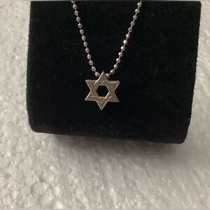 Alex Woo Sterling Silver Little Faith Star of David Pendant Necklace
